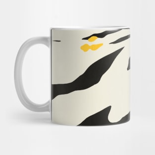 Matisse Inspired Floral Monochrome Abstract Mug